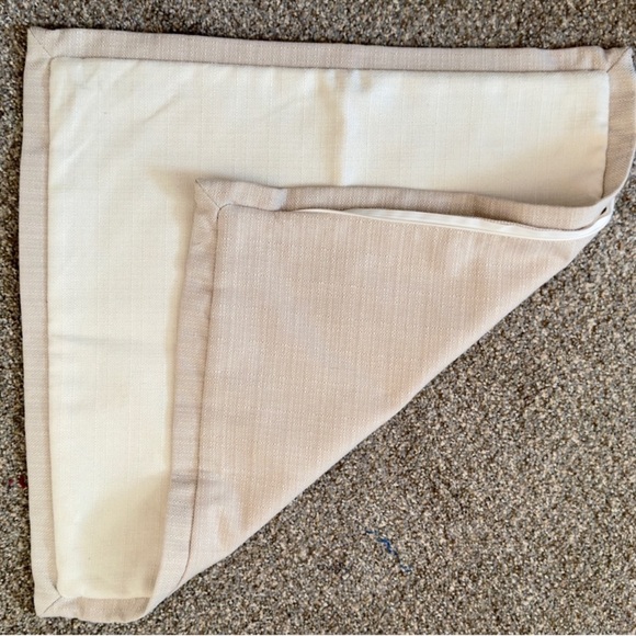 IVORY BEIGE 20x20 LINEN Decorative Accent Pillow Cover 2 Pc Set Modern Farmhouse - Picture 6 of 15